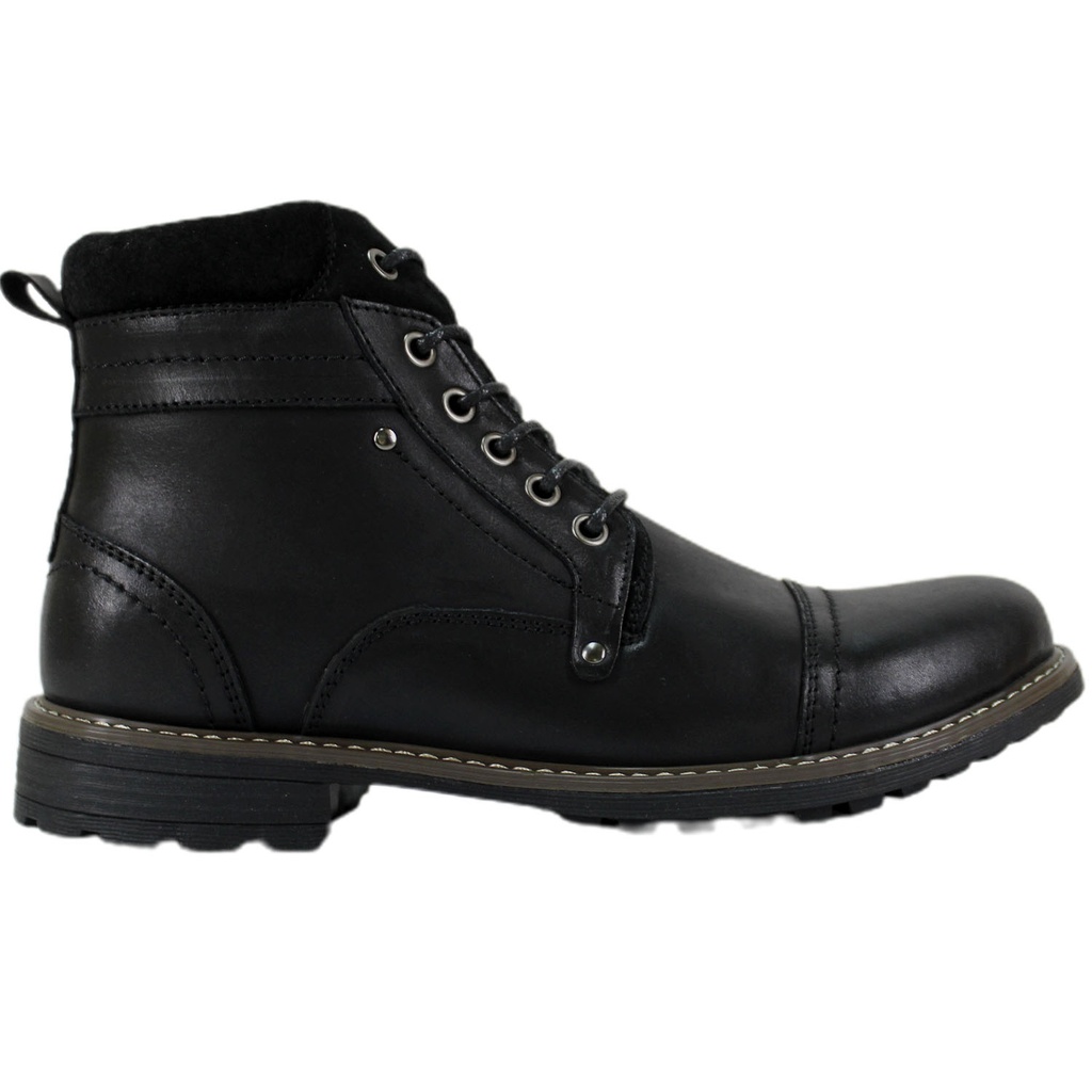 Botin de Cuero Hombre L802 Black