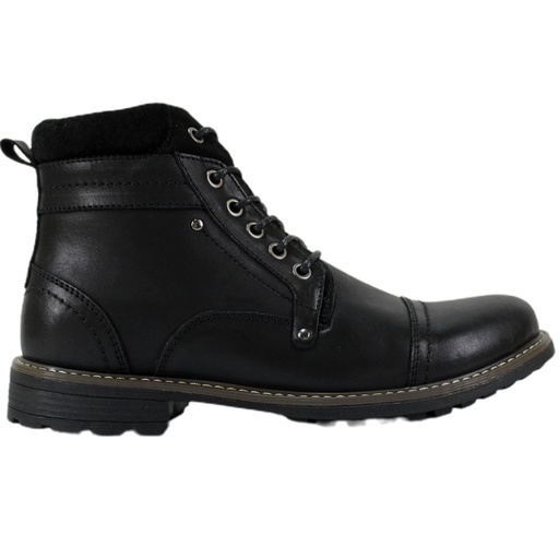 Botin de Cuero Hombre L802 Black