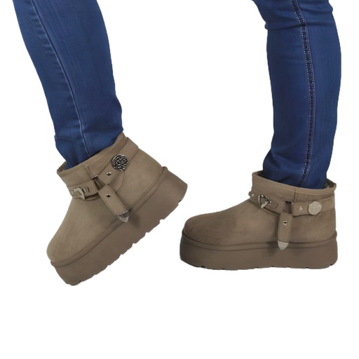 Pantufla Mujer QM2418 Khaki