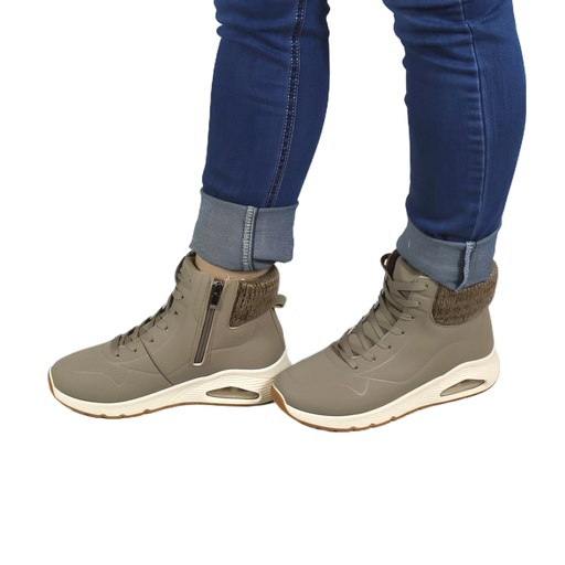 Zapatilla Mujer Invierno QM2433 Khaki 